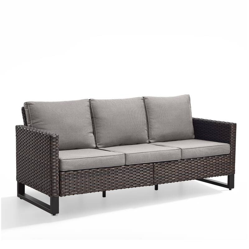 Outdoor Sectional Wicker Sofa with Cushions