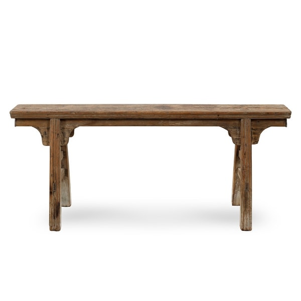 Artissance Vintage Noodle Bench with Front Panel, Weathered