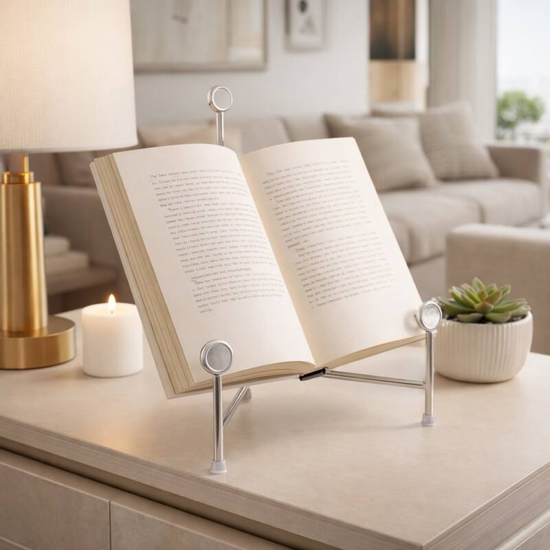 Stylish Metal and Acrylic Easel Stand Decorative Object