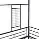preview thumbnail 13 of 38, Full Size Metal House Bed with Trundle and Roof for Kids, Boys and Girls, Bedroom
