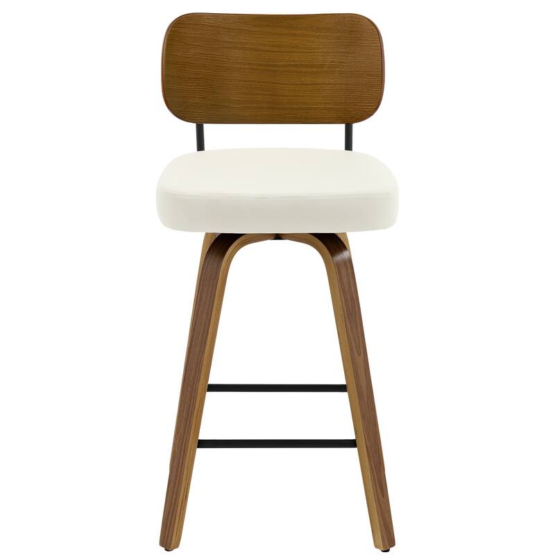 26" Swivel Upholstered Counter Height Bar Stool - 36.4" H x 17.1" W x 20" D