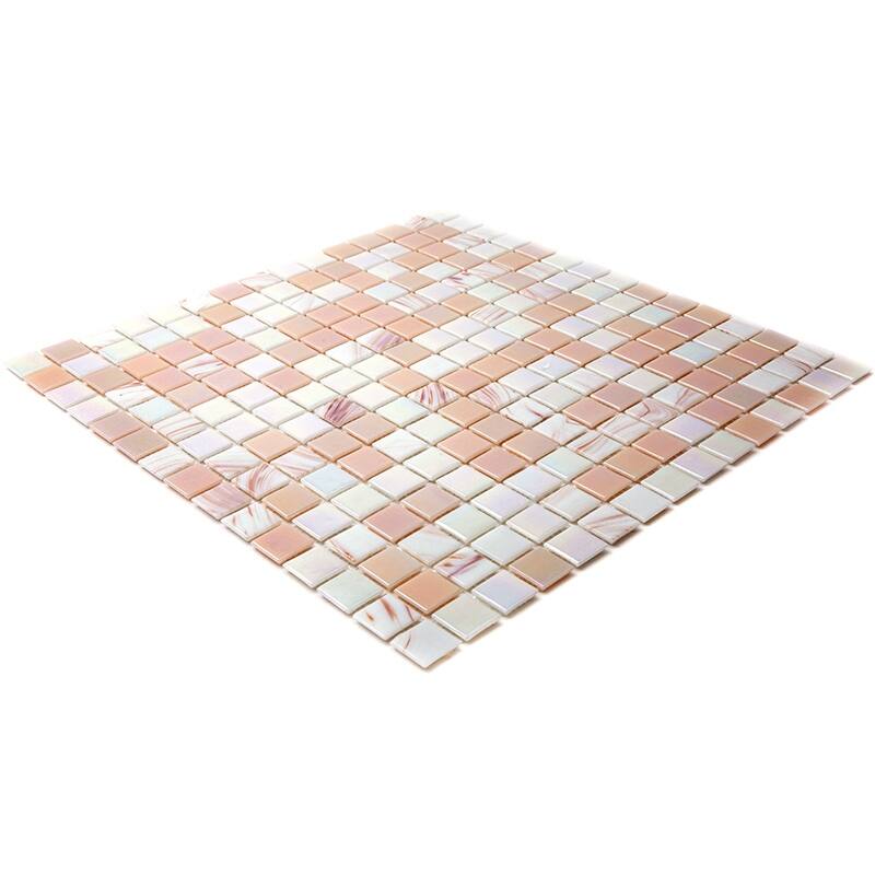 Apollo tile 12" x 12" Mingles Glossy Tuscan Beige Glass Tile (20 sq ft/case) - 20 Pack