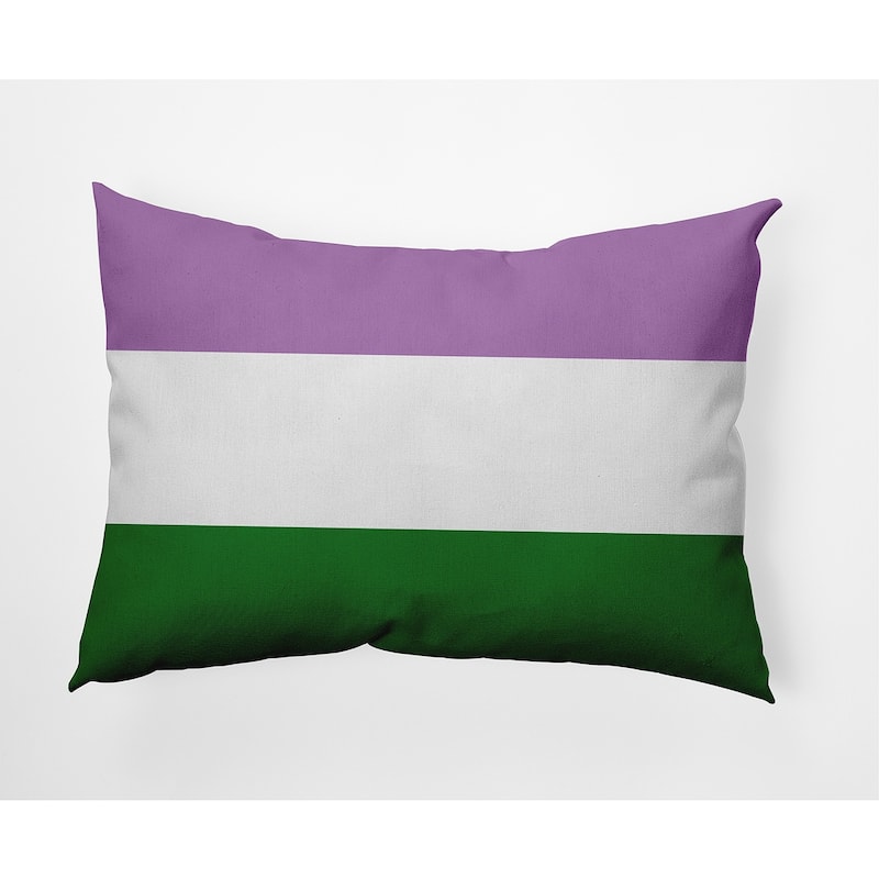Pride Flag Outdoor Throw Pillow - 14" x 20" - Genderqueer