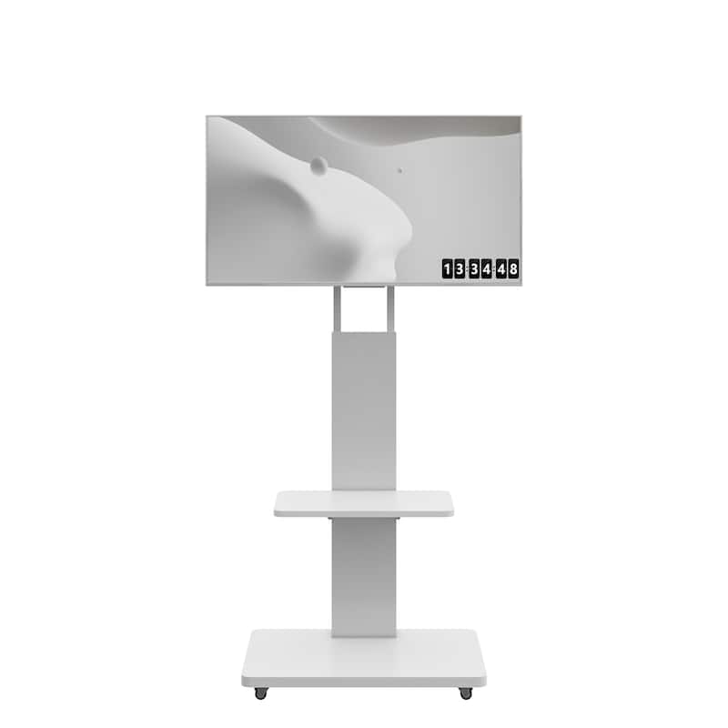 TV Stand Mobile TV Cart with Shelf