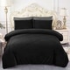 preview thumbnail 5 of 34, 3 Piece Sherpa Plush Micro Suede Comforter Set Black - King