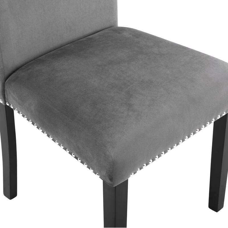 Modern 5-Piece Dining Set with Round Cross Base Table & 4 Chairs
