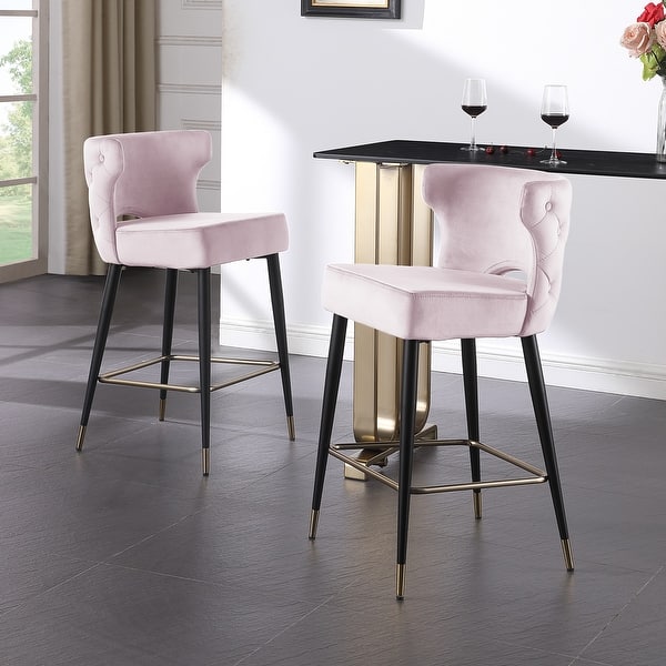 Kitchen Stools Pink Upholstered Bar Stools Velvet Upholstered Bar