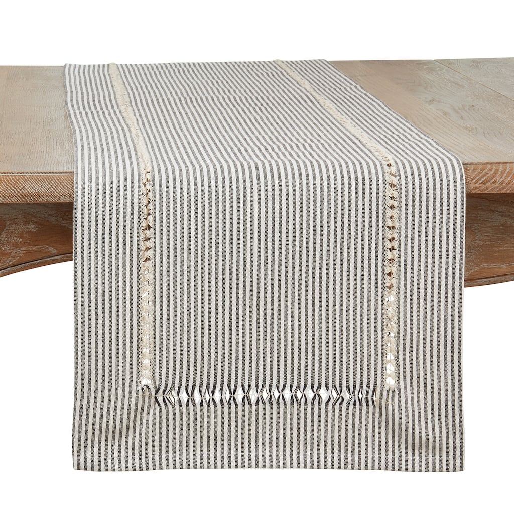 Stripe Hemstitch Design Table Runner