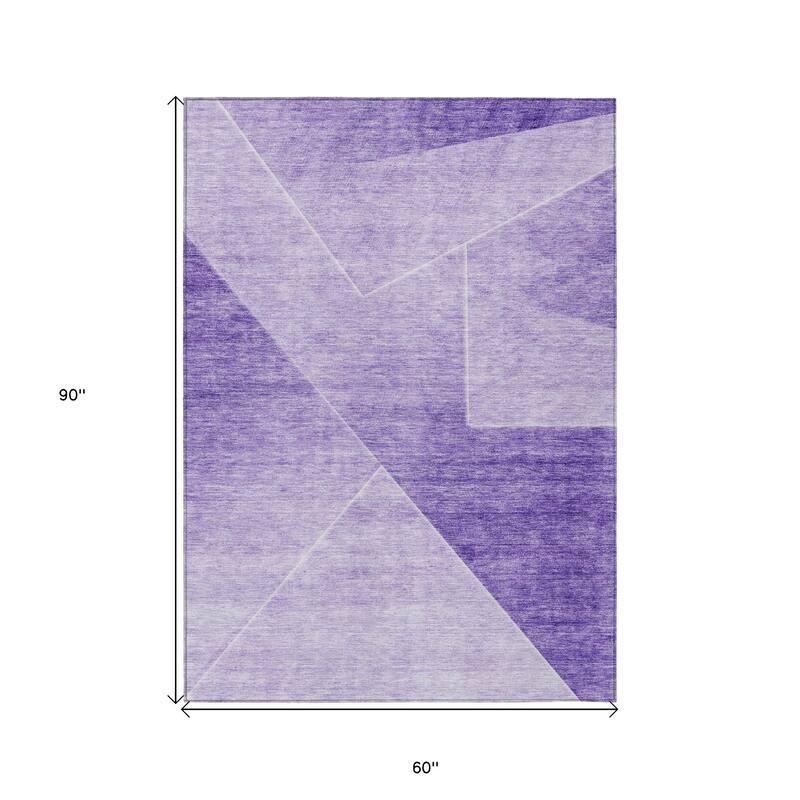 HomeRoots Abstract Transitional Rectangle Outdoor Rug