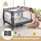 preview thumbnail 14 of 28, Costway Portable Baby Playard Nursery Center Crib with Hanging Toys & - See Details