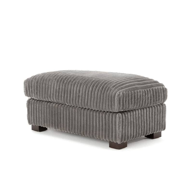 Upholstered Plush Flannel Modular Sectional Sofa with Pillows,Ajustable Headrest