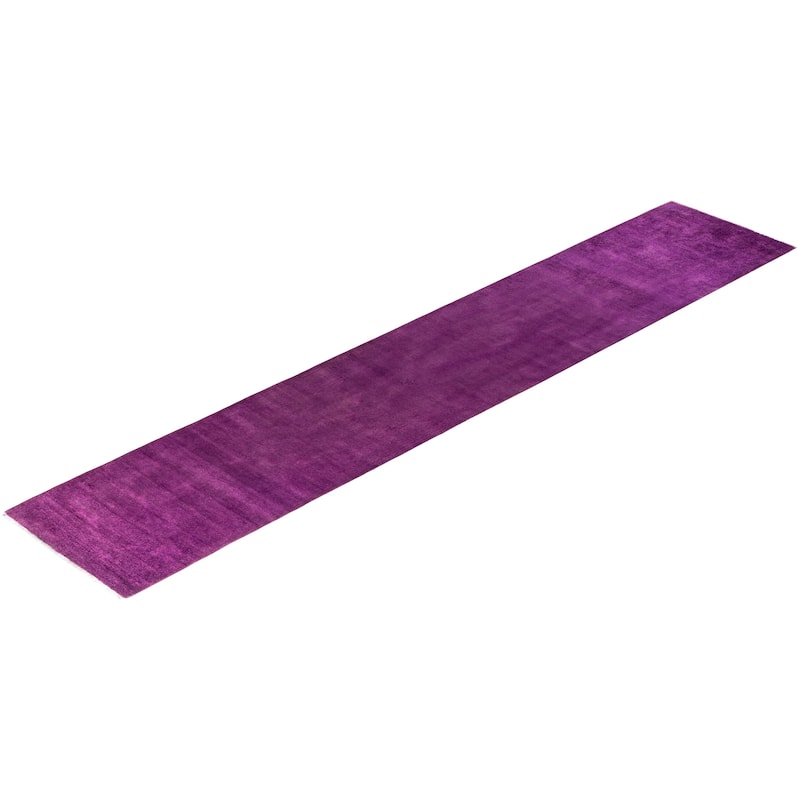 Vibrance One-of-a-Kind Hand-Knotted Runner Rug - Pink, 2' 7" x 13' 9" - 2' 7" x 13' 9"