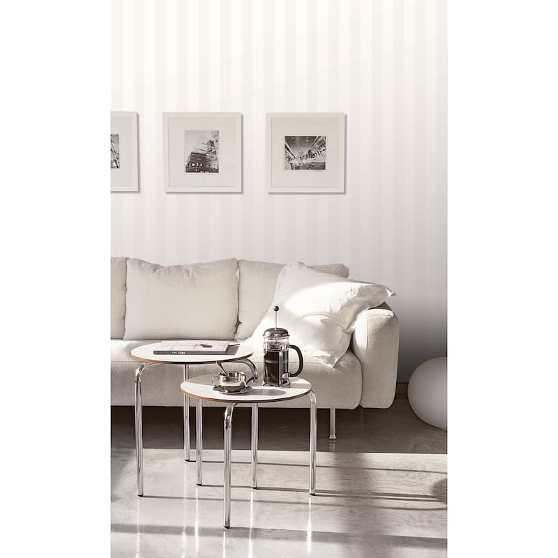Galerie Wallcoverings Smart Stripes 2 Shimmery Stripe Vinyl on Non-Woven Matte/Shimmer Wallpaper Roll