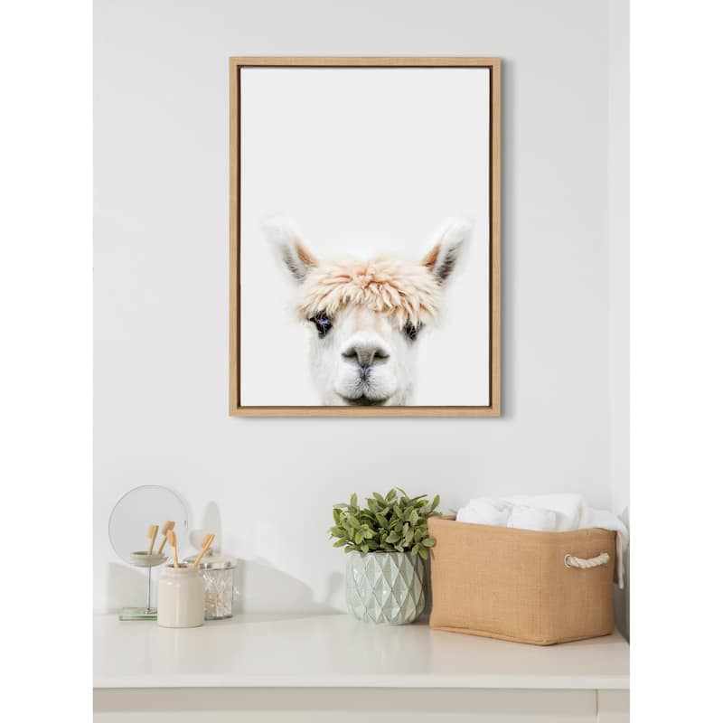 Kate and Laurel Sylvie Bangs Framed Canvas by Amy Peterson