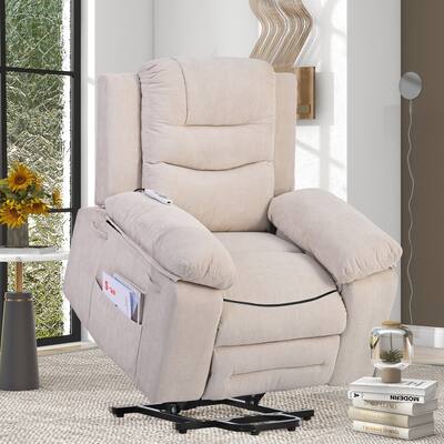 Power Lift Massage Recliner Chair with Heating Function & Side Pocket