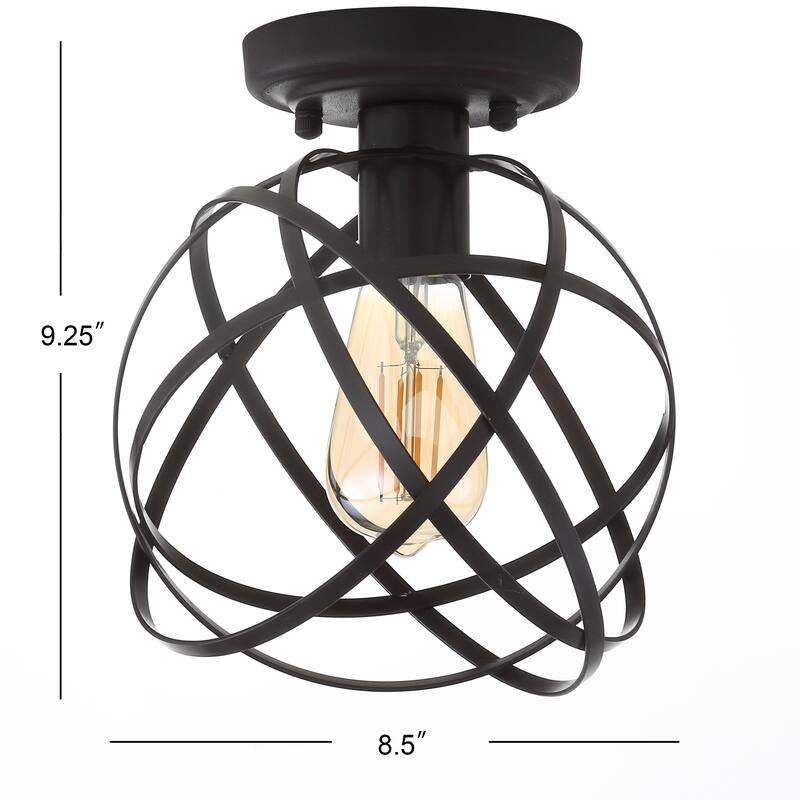 Cassidy 8.5" Orb Metal LED Flush Mount, by JONATHAN Y
