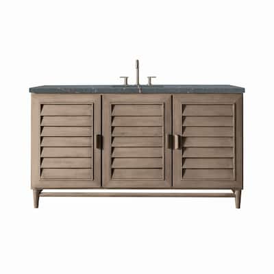 James Martin Vanities 620-V60S-3PBL Portland 60" Single Basin Wood