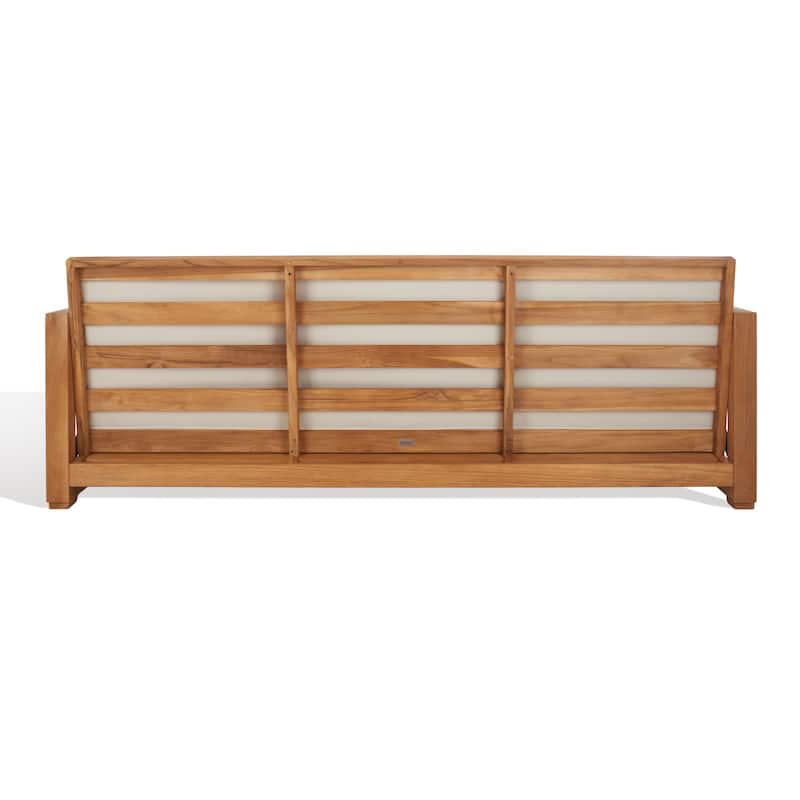 SAFAVIEH Outdoor Living Andros Teak Patio Sofa