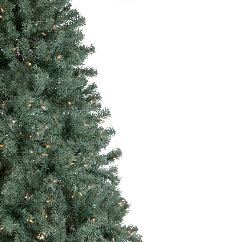 7.5' Colorado Blue Spruce Artificial Christmas Tree, Clear Lights - 7.5 Foot