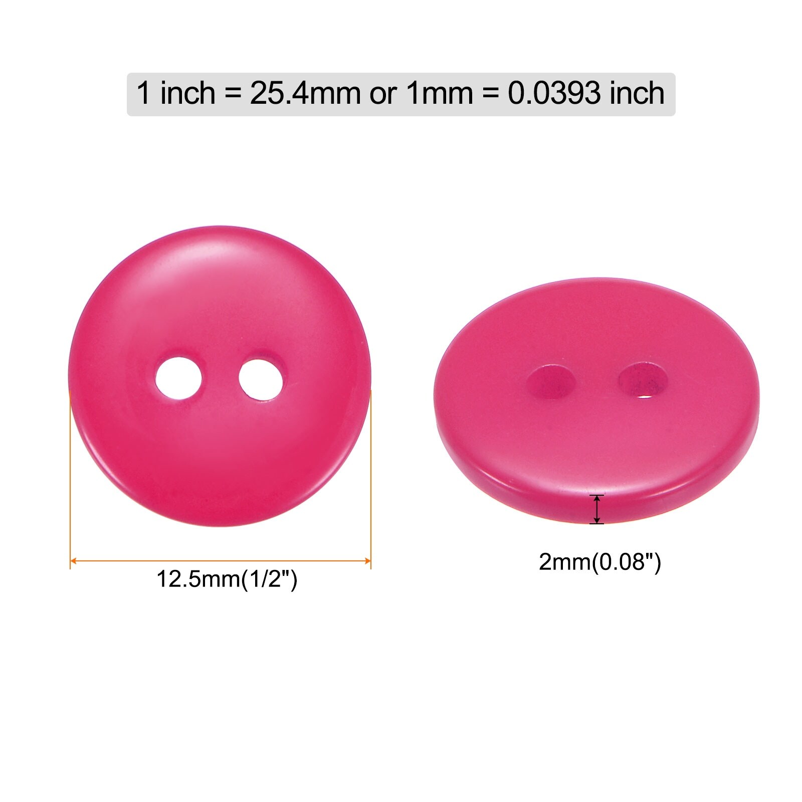 Sewing Button 2 Holes Resin Round Craft Replacement Buttons for Clothing DIY Crafts Decoration