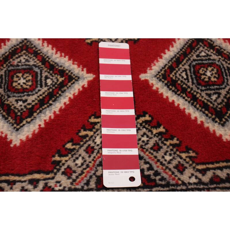 ECARPETGALLERY Hand-knotted Finest Peshawar Bokhara Red Wool Rug - 5'2 x 8'4