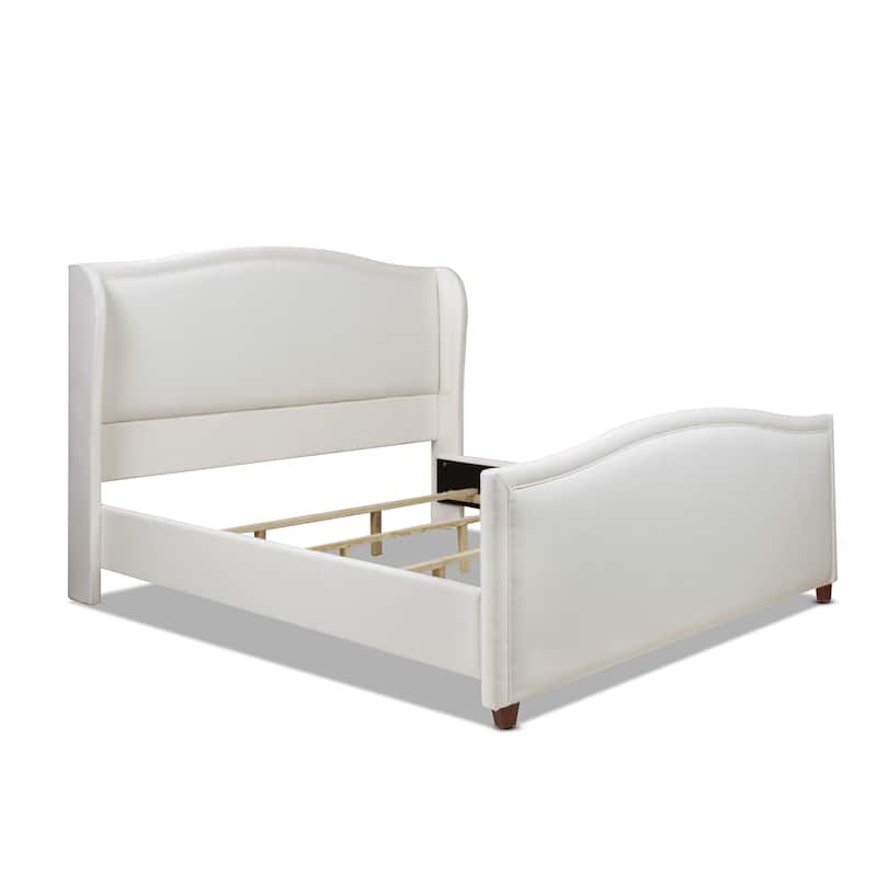 Jennifer Taylor Home Carmen Panel Bed - White - King