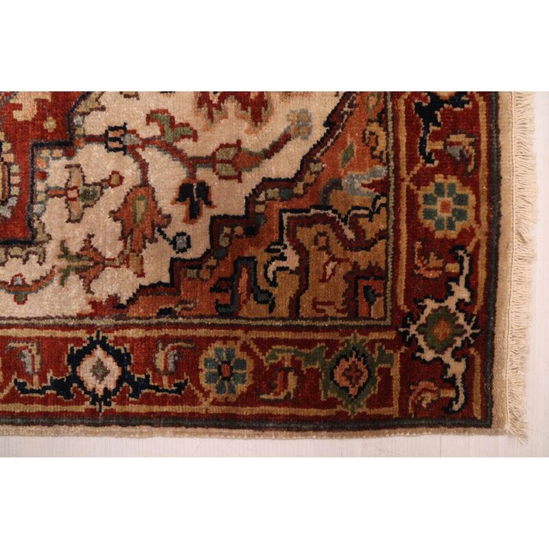 ECARPETGALLERY Hand-knotted Jules Sultane Ivory Wool Rug - 2'7 x 11'10