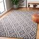 preview thumbnail 2 of 34, SAFAVIEH Pyramid Zelina Boho Geometric Rug 6'7" Square - Charcoal/Light Grey - Square