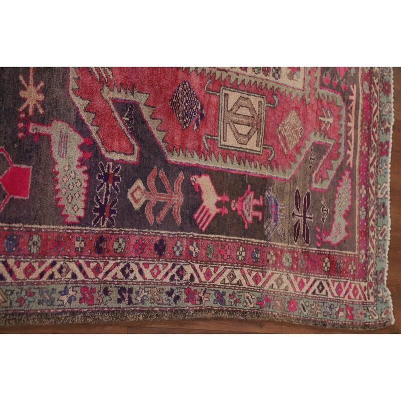 Meshkin Persian Vintage Runner Rug Hand-knotted Wool Carpet - 4'4" x 10'3"