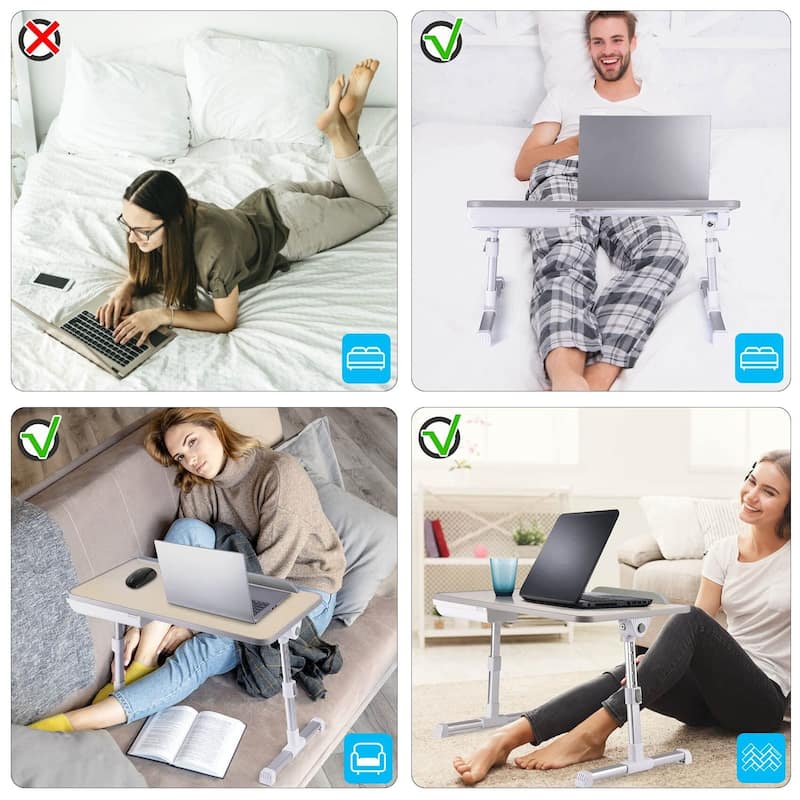 Large Laptop Desk Adjustable Laptop Stand Foldable Bed Table Portable Lap Desk Folding Notebook Stand