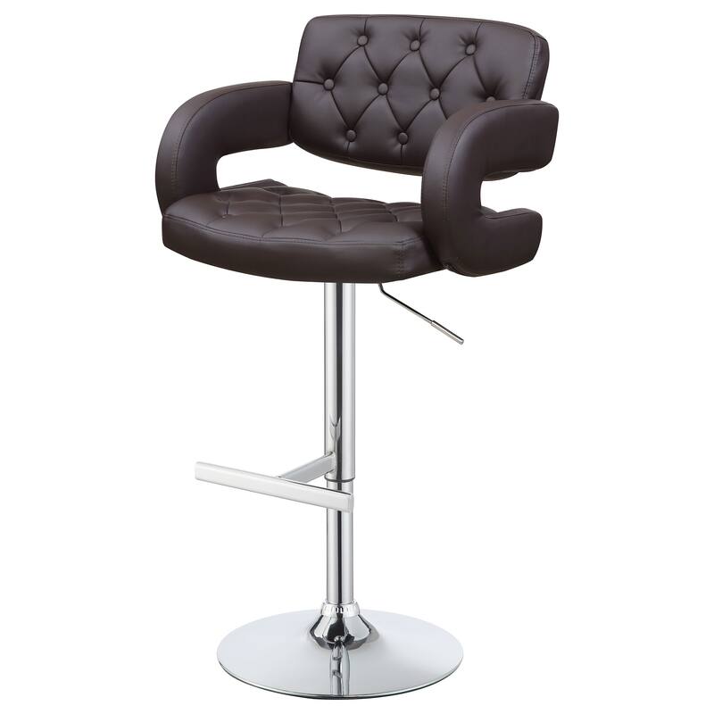 Brandi Adjustable Height Upholstered Tufted Bar Stool