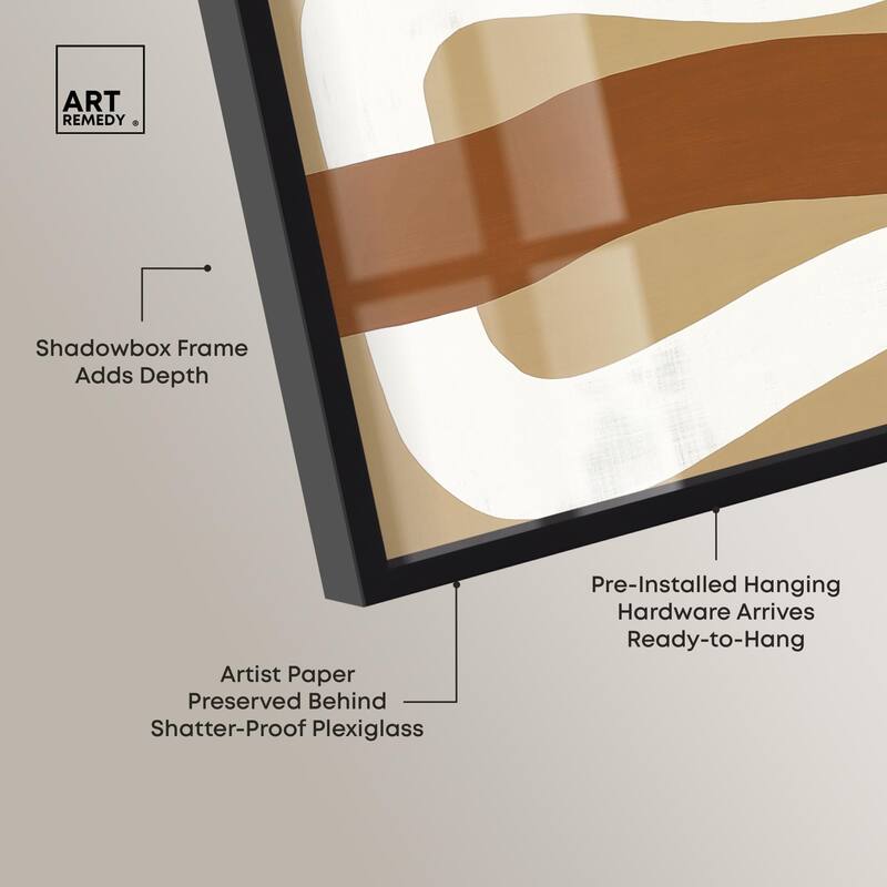 Minimal Wavy I Shadowbox by Art Remedy