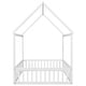 preview thumbnail 7 of 33, Wood House Bed with Fence and Door