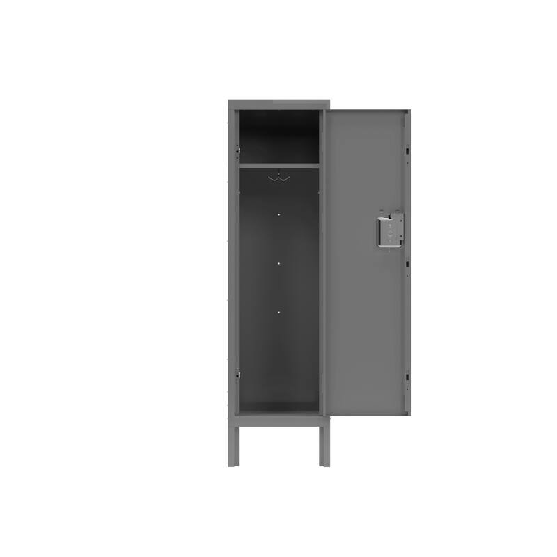 Roomfitters 1 Door Tall Metal Storage Locker, Retro Industrial Steel Cabinet for Gym Office or Bedroom