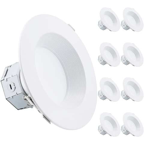 8-Pack 6 Inch 15W LED Canless Recessed Light IC rated