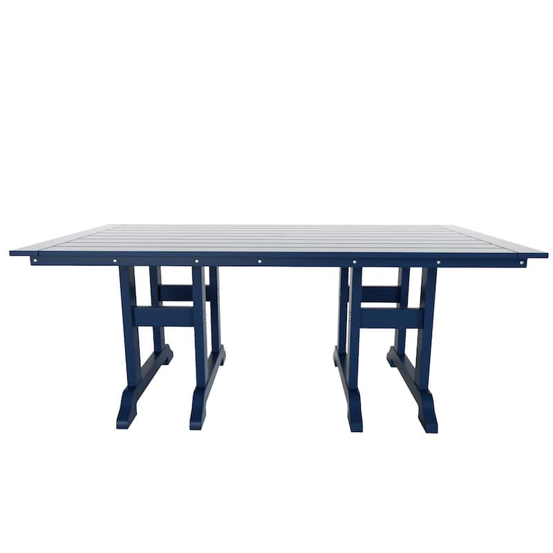 Polytrends Laguna Hdpe All Weather Outdoor Patio 71" Rectangular Dining Table