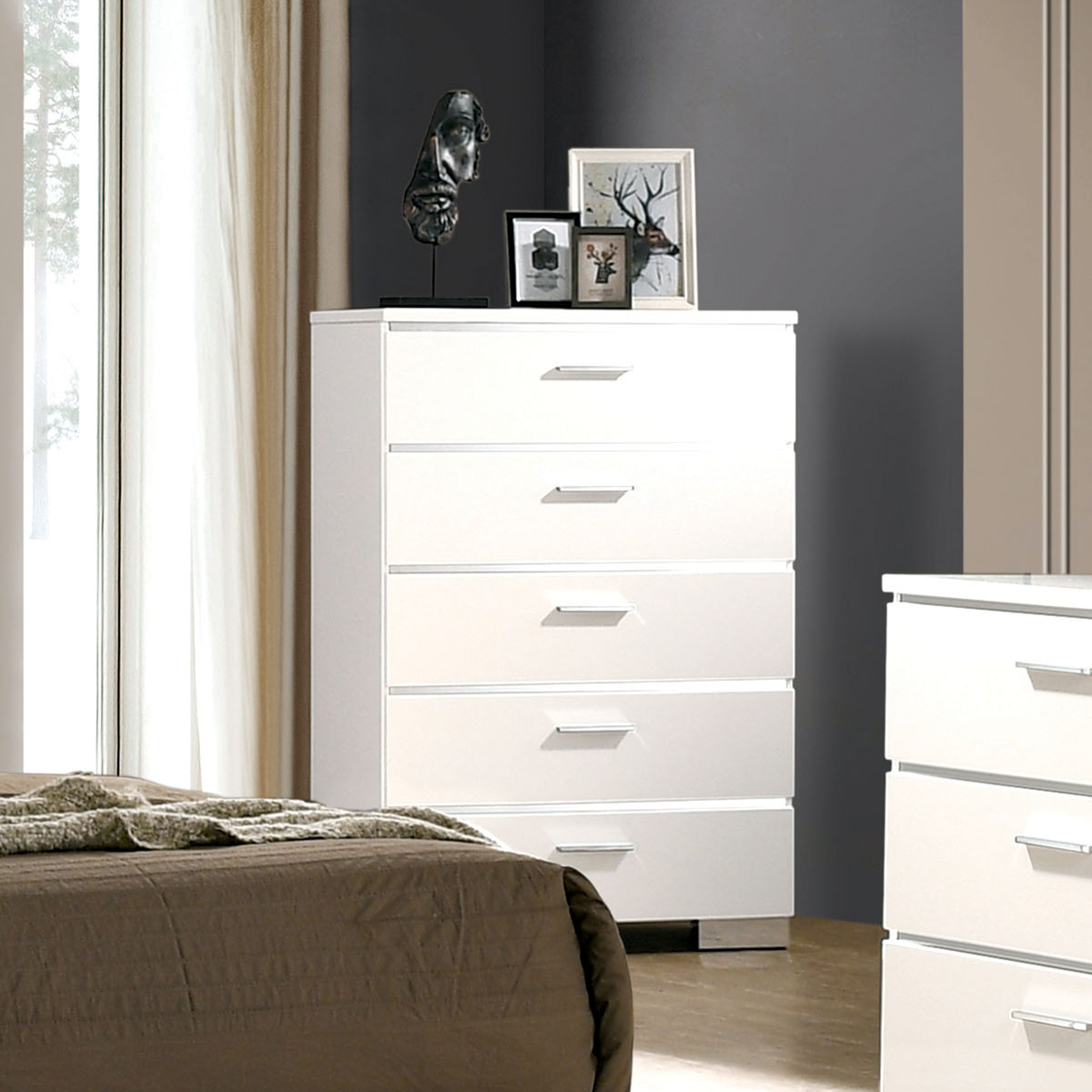 Carbon Loft Champs Modern 35-inch 5-Drawer Wood Chest