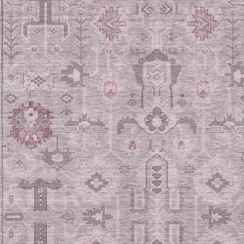 HomeRoots Oriental Traditional Rectangle Outdoor Rug