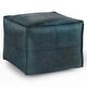 preview thumbnail 11 of 14, WYNDENHALL Erving Boho Square Pouf in Genuine Leather