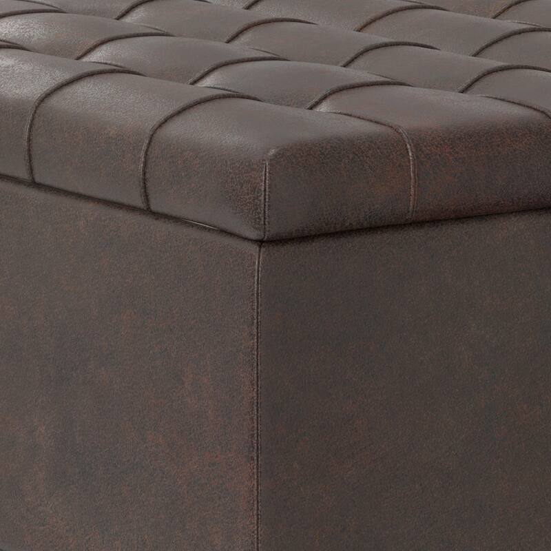 WYNDENHALL Elliot 30 inch Wide Transitional Square Table Ottoman