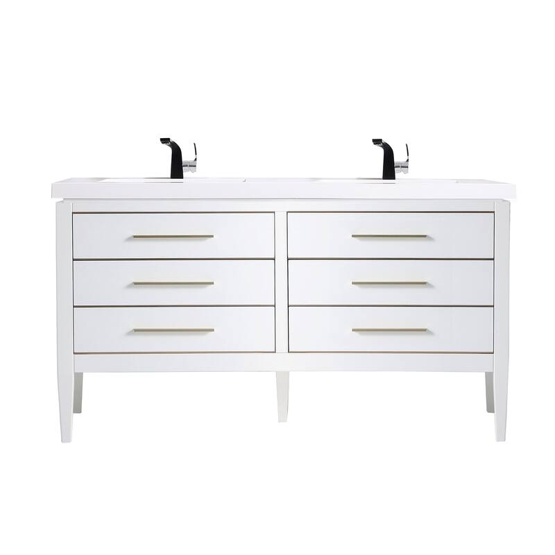 Ayer 60" Double Bathroom Vanity Set