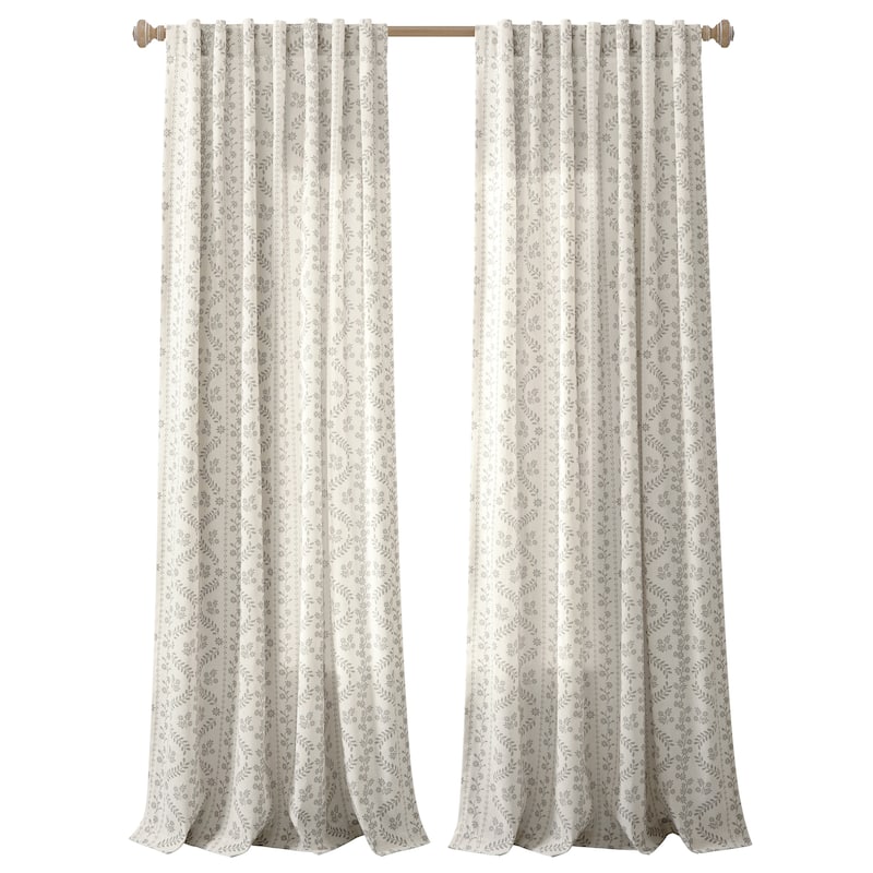 Lush Decor Doreen Delicate Floral Window Curtain Panels - 84" x 52"