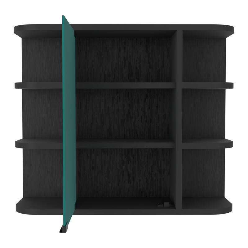 Light Gray Medicine Cabinet - 20" H, Mirror Panel Door, 6 External Shelves, 3 Interior Shelves, Wall-Mounted Storage