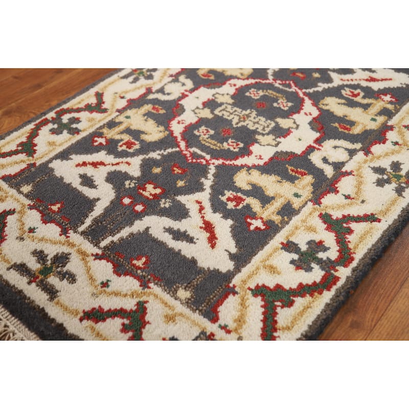 Oushak Oriental Foyer Rug Handmade Wool Carpet - 2'0"x 3'0"