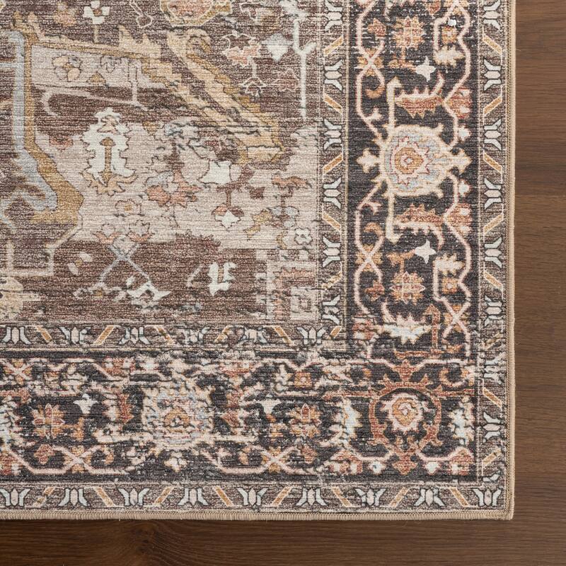 Nuloom Phoebe Medallion SplashGuard Machine Washable Area Rug