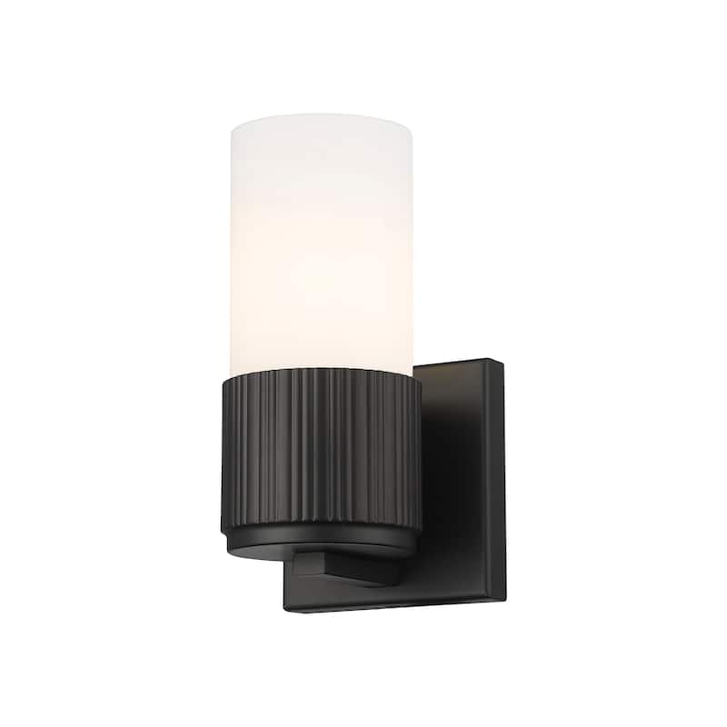 Innovations Lighting 428-1W-7-5 Bolivar Sconce Bolivar 7" Tall Wall - Matte Black / Matte White