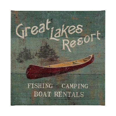 Lodge Signs III (30 x 30) Canvas Art Print