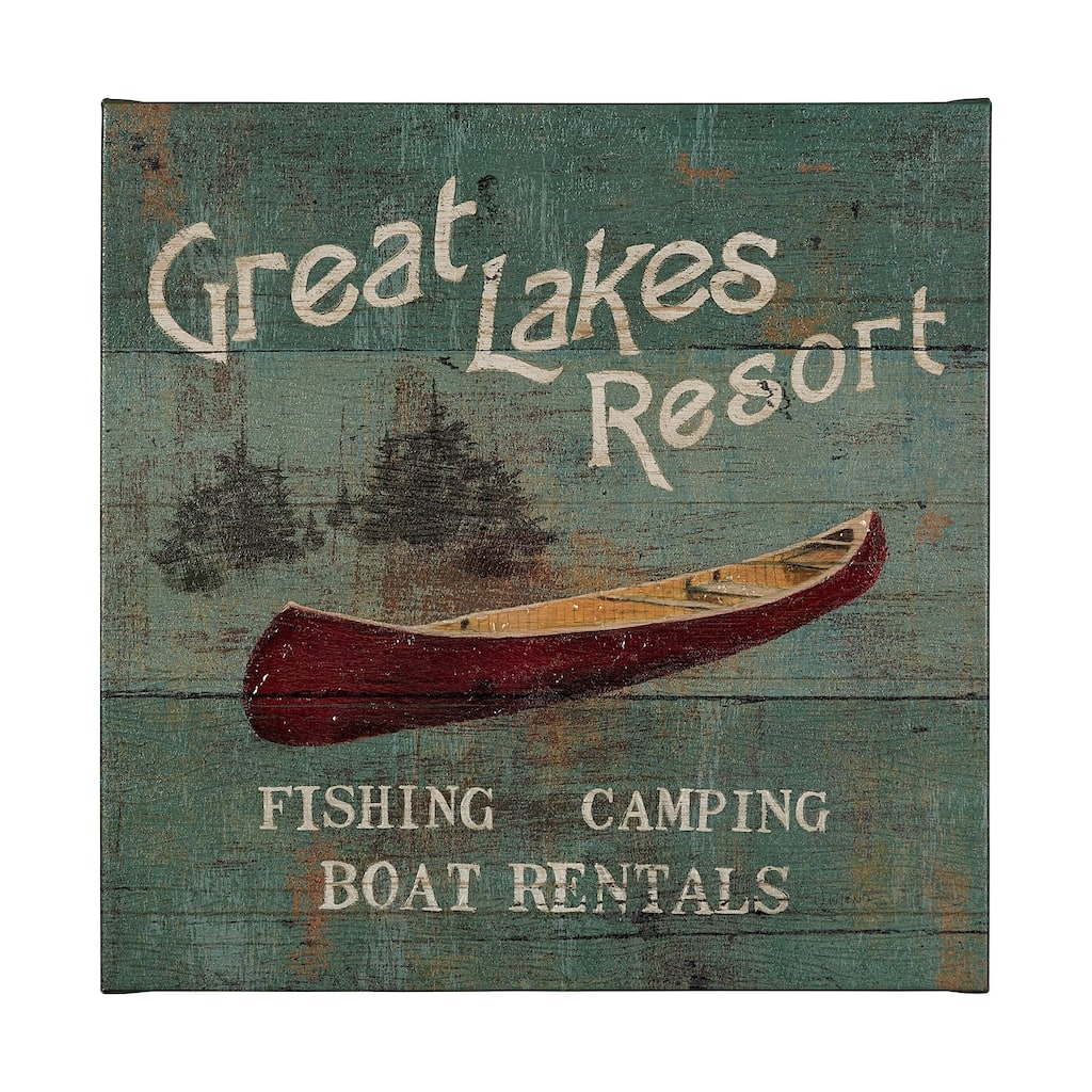 Lodge Signs III (30 x 30) Canvas Art Print