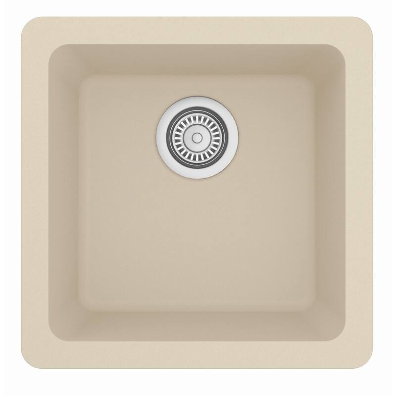 Karran Undermount Quartz Bar Single Bowl Sink - Bisque
