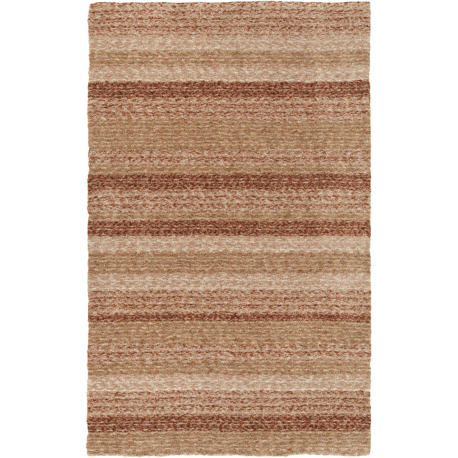 Addison Sanibel Striped Grey Shag Area Rug